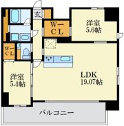 アクシオン薬院プレミアムの間取り画像