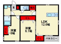 アールユー朱雀の間取り画像