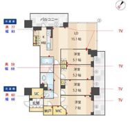 Brillia Tower西新の間取り画像