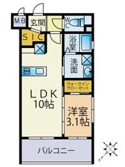 ロクラス博多の間取り画像