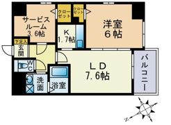 エトゥール博多駅前の間取り画像