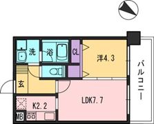 コンダクト福岡東の間取り画像