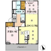 セゾン箱崎宮前の間取り画像