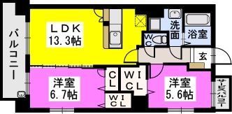 ラヴェリテ筑紫通りの間取り画像