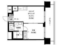 レジディア西新の間取り画像