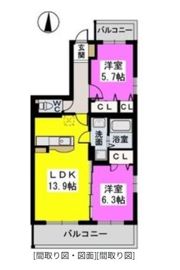 ファミール天神森の間取り画像