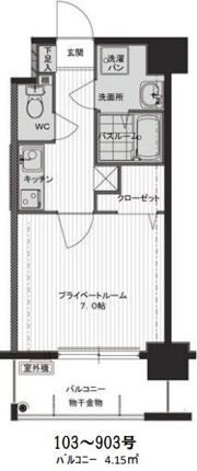 レジデンシャルヒルズデュオスタイルの間取り画像