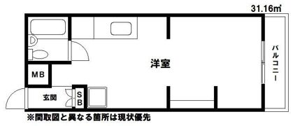 サンハイツ福田の間取り画像