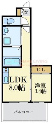 ヴィラージュ天神の間取り画像