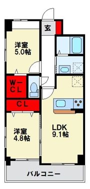 Alivis諸岡の間取り画像