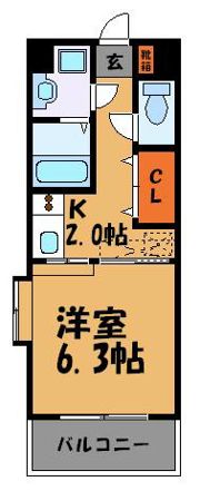CAVANA天神の間取り画像