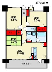 オーヴィジョン白木原の間取り画像