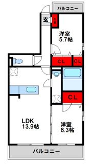 ファミール天神森の間取り画像