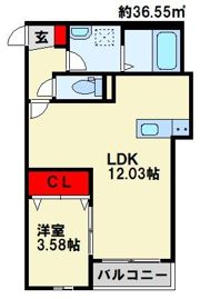 メゾンクレール南福岡駅前の間取り画像