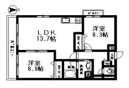 ル・レーヴ七隈の間取り画像