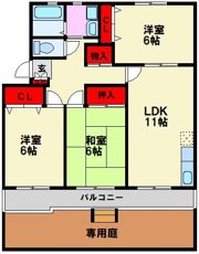 シティーコア大和の間取り画像