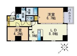 エトゥール博多駅前の間取り画像