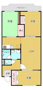 日商岩井リバーサイドマンション B棟の間取り画像
