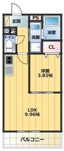 Gran Hill 福大前の間取り画像