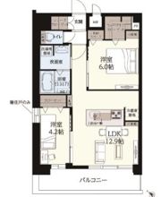 ギャラクシー南福岡駅前の間取り画像