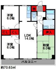 クレスティ空港前の間取り画像