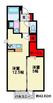 D－room中尾 弐番館の間取り画像