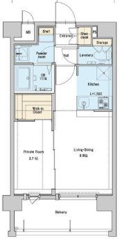 ネストピア福岡空港駅前の間取り画像
