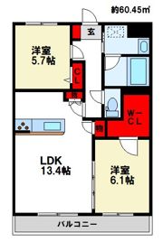 TOWAII（トワ2）の間取り画像