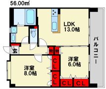 カーサコスモスの間取り画像