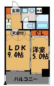 リバティシティ天神の間取り画像