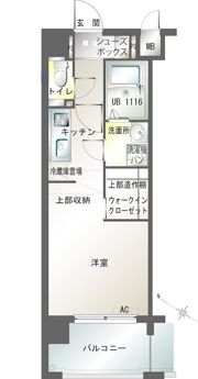 エンクレスト渡辺通南の間取り画像