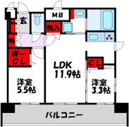 エンクレスト天神LINKの間取り画像