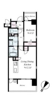 デュ・レジア薬院テラスの間取り画像