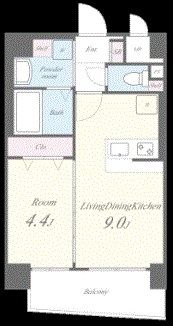 レディアントアーク薬院の間取り画像