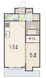 ルッシェ竹下駅前の間取り画像