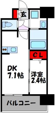 エンクレスト天神LINKの間取り画像