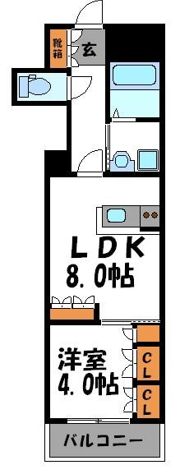 サンロージュ薬院駅前の間取り画像
