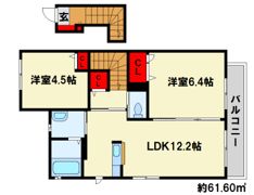 サリジエ下大利Aの間取り画像
