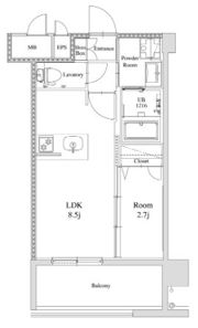エンクレスト天神南PUREの間取り画像