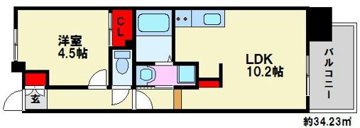 KDX清水レジデンスの間取り画像