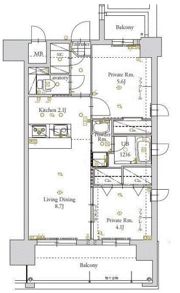 アルファシオベイス博多の間取り画像
