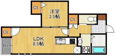 フルール博多の間取り画像