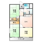 ハピネス岡村の間取り画像