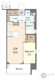 デュオヴェール大濠公園の間取り画像