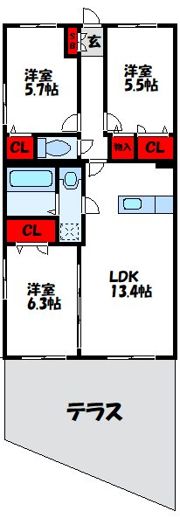 アートヒルズ香雫の間取り画像