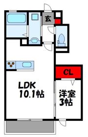 オリカン舞の里Aの間取り画像