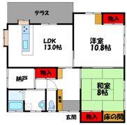 黒木貸家の間取り画像