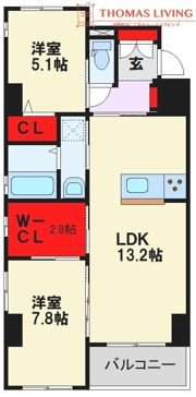 コア六本松の間取り画像