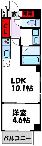 ヴィラージュ天神南弐番館の間取り画像