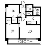 アトリオフラッツ大楠の間取り画像